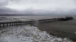 damaged pier in California