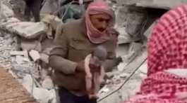 new born baby pulled out of earthquake rubble