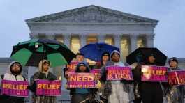 advocates outside the Supreme Court