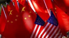 flags of the U.S. and Chinese