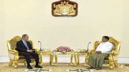 Min Aung Hlaing with Ban Ki Moon