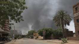 Smoke is rising in Khartoum