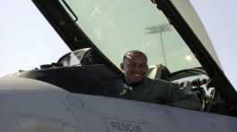 Col. CQ Brown, Jr., pilots an aircraft
