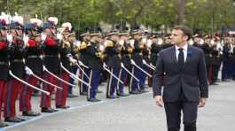 French President Emmanuel Macron.,