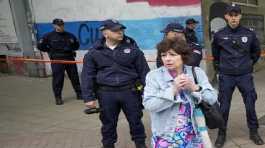 Police block streets around the Vladislav Ribnikar school