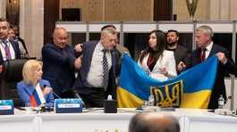 Russian and Ukrainian delegates had scuffles during a meeting
