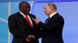 Vladimir Putin and Cyril Ramaphosa