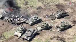 destroyed armoured vehicles of the Ukrainian armed forces