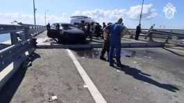Russian bridge to Crimea is attacked again