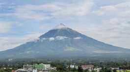 erupting Mayon volcano