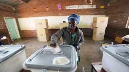 polling station in Harare