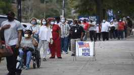 voting line in Augusta