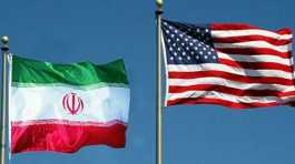 U.S.-Iran flags