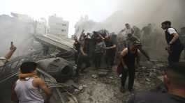 Israel Airstrike in Gaza,. 