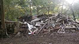 demolished family home